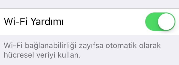 iOS 9’da Wi-Fi yardımı nasıl kapatılır?