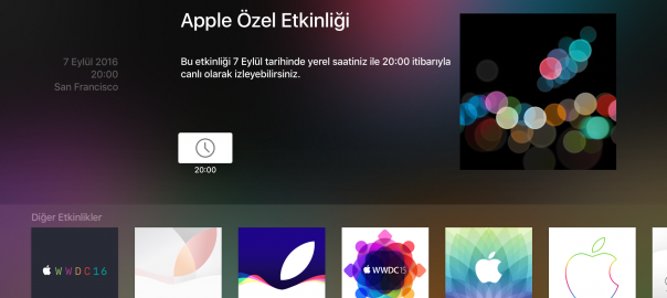 Apple Etkinlikleri kanalı yenilendi